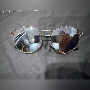Prada Black Sunglasses with Silver Accents